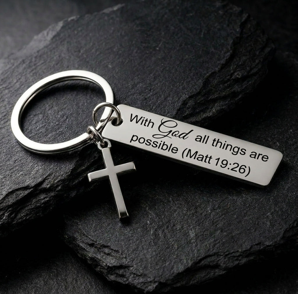 Silver Verse Keychain