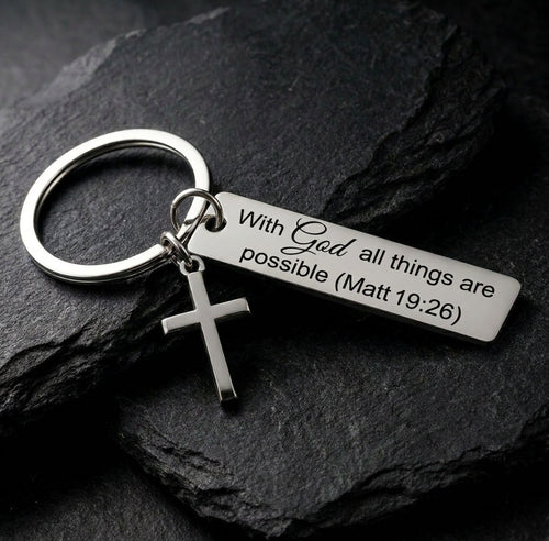 Silver Verse Keychain