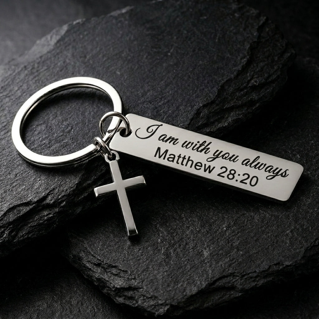 Silver Verse Keychain
